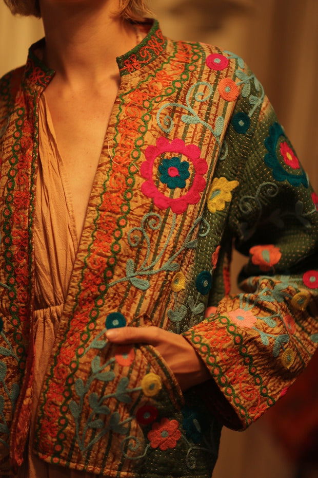 JACKET INGRID YONA EMBROIDERED - sustainably made MOMO NEW YORK sustainable clothing, coatandjacket slow fashion