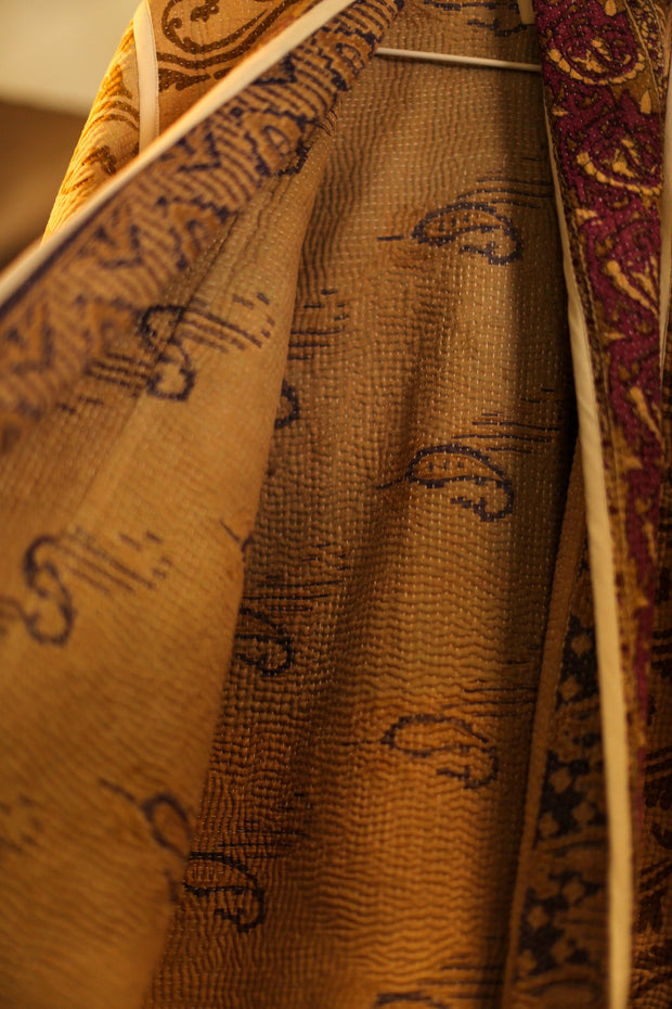 KANTHA COAT YURI - sustainably made MOMO NEW YORK sustainable clothing, slow fashion