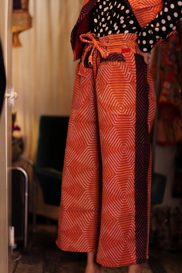 LENA KANTHA TROUSERS CARROT - sustainably made MOMO NEW YORK sustainable clothing, embroidered slow fashion