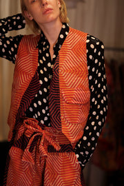 LENA KANTHA TROUSERS CARROT - sustainably made MOMO NEW YORK sustainable clothing, embroidered slow fashion