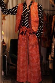 LENA KANTHA TROUSERS CARROT - sustainably made MOMO NEW YORK sustainable clothing, embroidered slow fashion