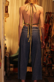 LUKE DENIM FISHERMAN TROUSERS - sustainably made MOMO NEW YORK sustainable clothing, denim slow fashion