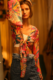 SILK WRAP TOP AURELIA NYLA - sustainably made MOMO NEW YORK sustainable clothing, new slow fashion