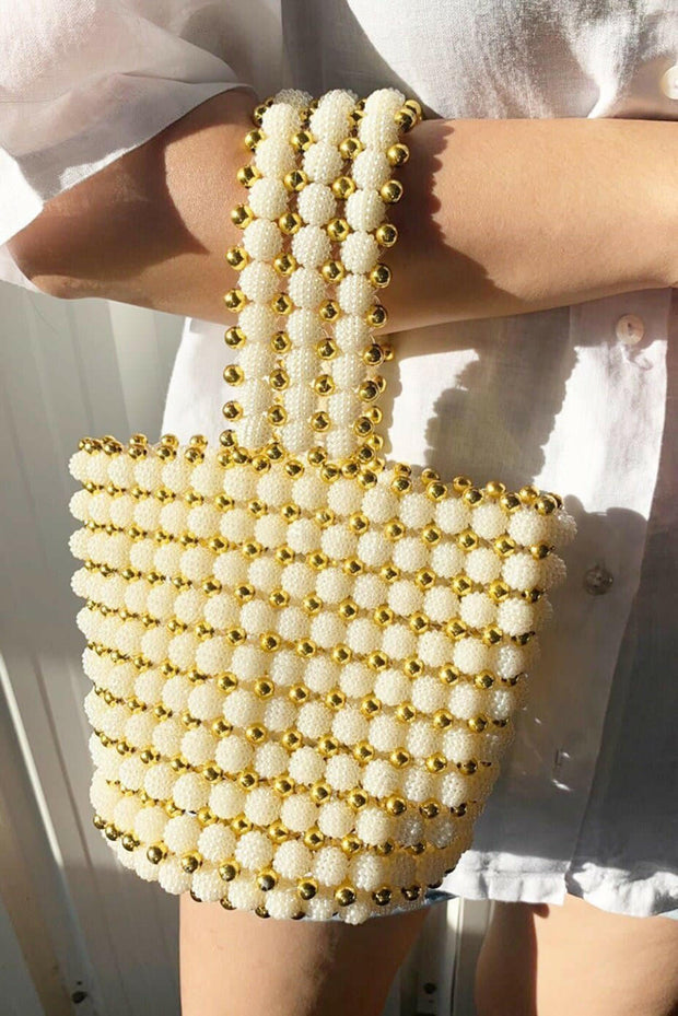 Beaded Influencer Bag Maja - sustainably made MOMO NEW YORK sustainable clothing, offer slow fashion