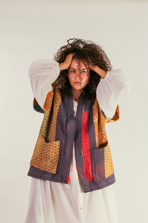 KANTHA VINTAGE QUILT ASSO - sustainably made MOMO NEW YORK sustainable clothing, slow fashion
