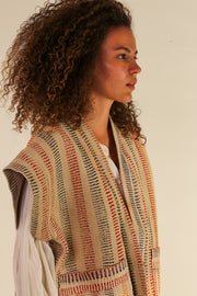 KANTHA VINTAGE QUILT VEST ROMY - sustainably made MOMO NEW YORK sustainable clothing, slow fashion